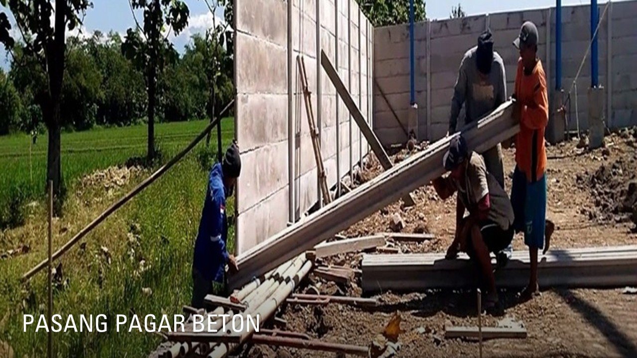 pasang pagar panel beton